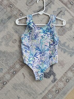 Pink Platinum Toddler Girls Tropical Pineapple Ruffle One Piece Swimsuit Sz3T